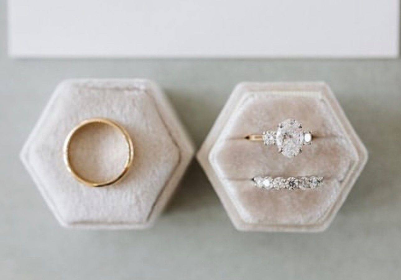 Classic plain comfort-fit gold wedding band at Homsy Jewelers Boston