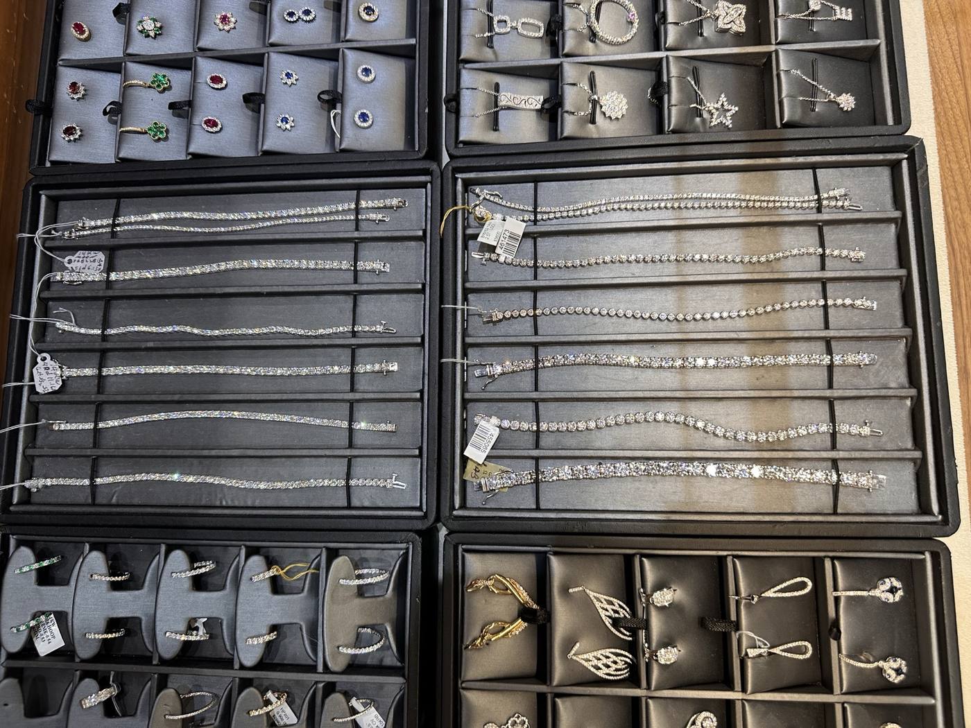 Diamond tennis bracelets at Homsy Jewelers Boston