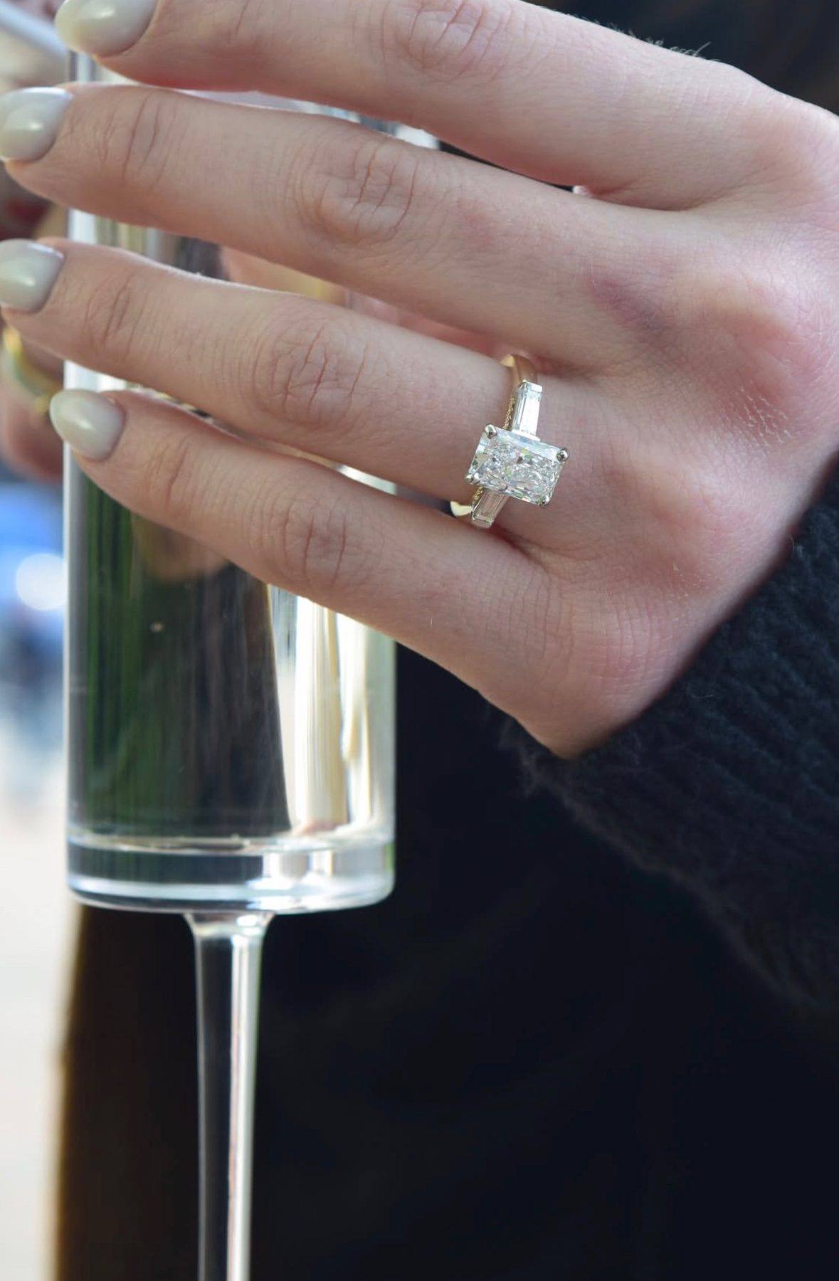 An heirloom diamond reset into a new custom setting at Homsy Jewelers Boston