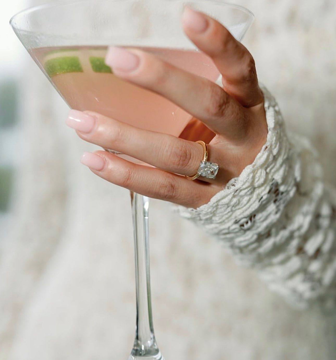 A radiant-cut diamond engagement ring from Homsy Jewelers
