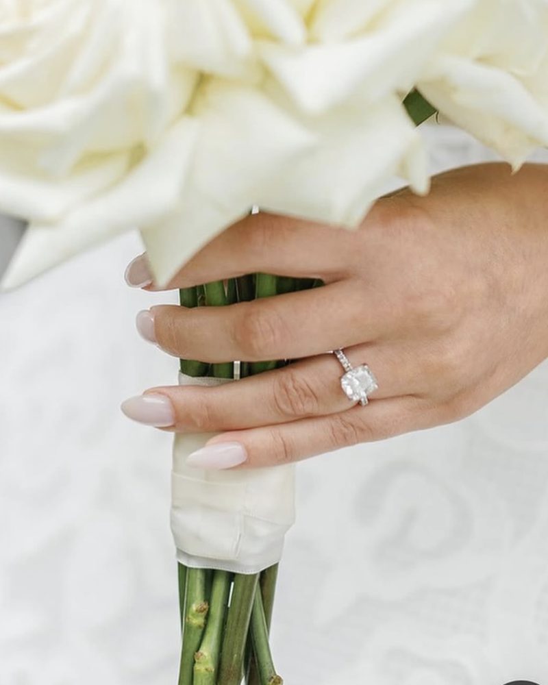 Cushion cut diamond engagement ring at Homsy Jewelers