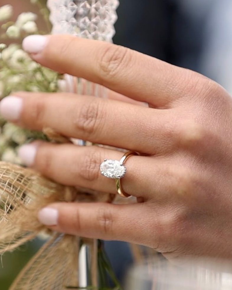Oval cut diamond engagement ring at Homsy Jewelers